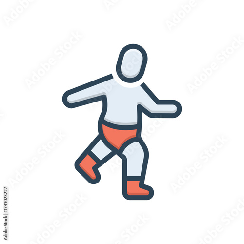 Color illustration icon for kid