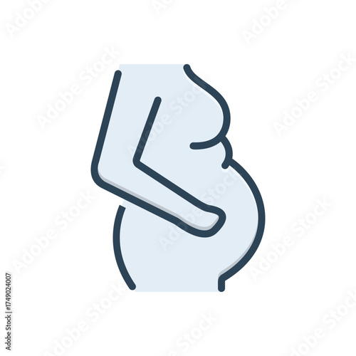 Color illustration icon for pregnancy