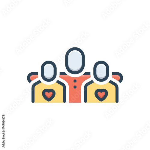 Color illustration icon for donor offspring