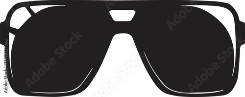 Black aviator sunglasses isolated on white background