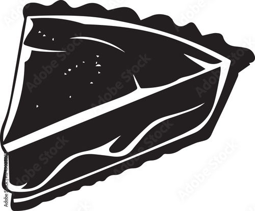 Slice of pie isolated on white background