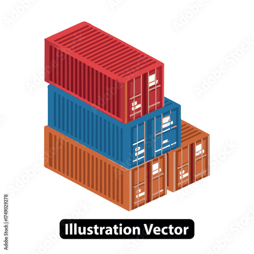 A stack of colorful cargo shipping containers representing global freight and logistics concepts