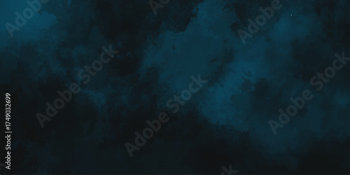 fog or mist transparent effect isolated on dark background. blue smoke on black background. Aquamarine powder explosion on black background. Colorful dust explode. 