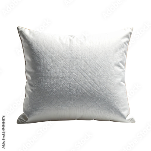 Elegant White Pillow on Transparent Background Soft Cushion for Home Decor