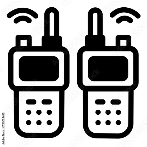 pair of two-way radios with wireless signal