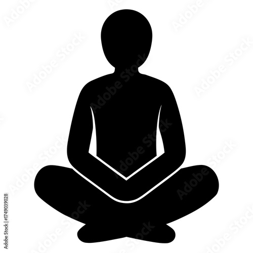 silhouette of a man meditating