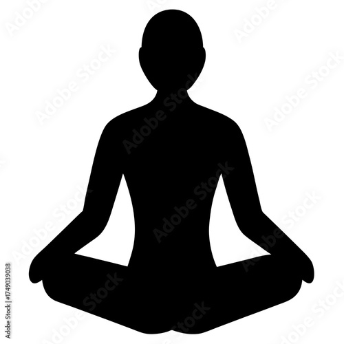 silhouette of a man meditating