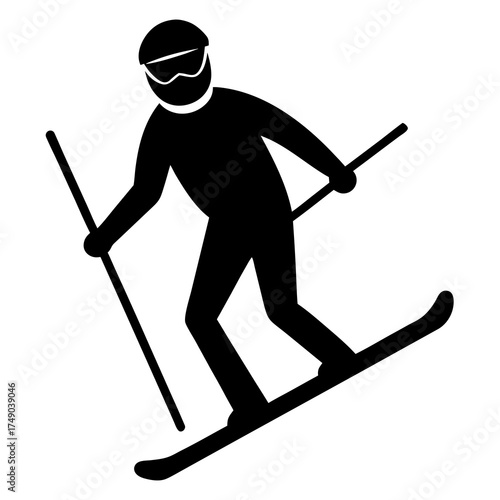 skier skiing vector
