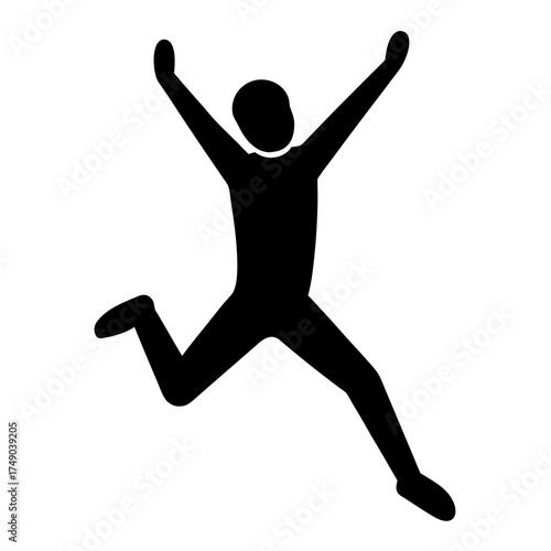 silhouette of jumping man