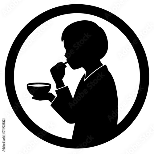 silhouette of a man drinking wine