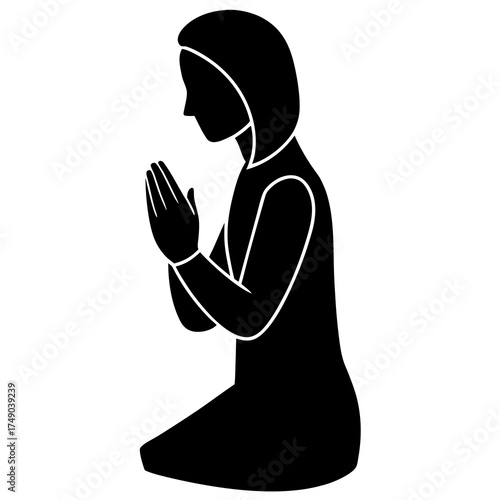 vector silhouette of a woman