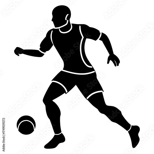 soccer player silhouette