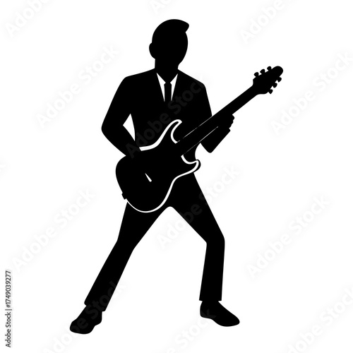 silhouette of a guitarist