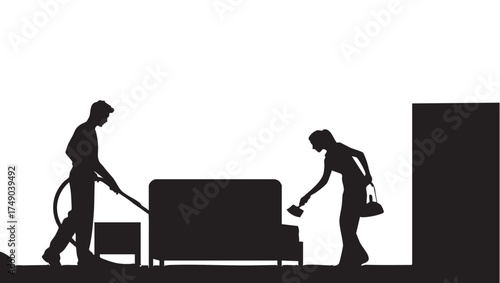 Gymnast on the rings silhouette performing challenging acrobatic skills black and white