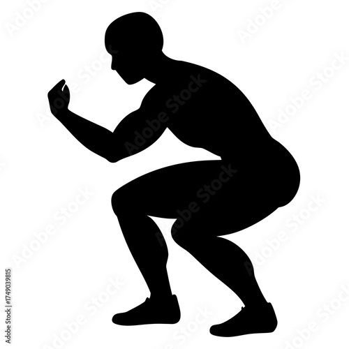 silhouette of a young man running