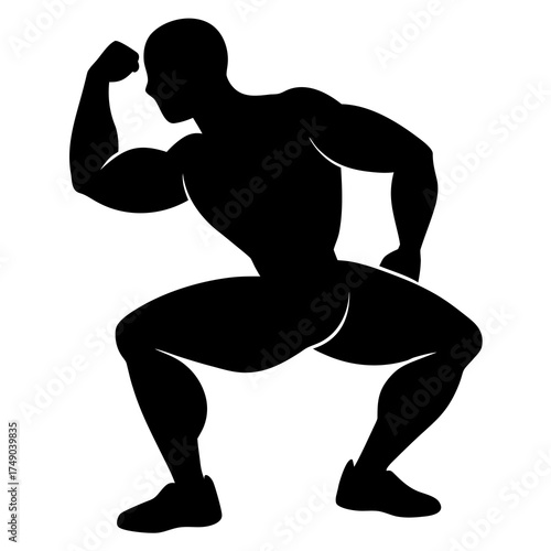 silhouette of a man running