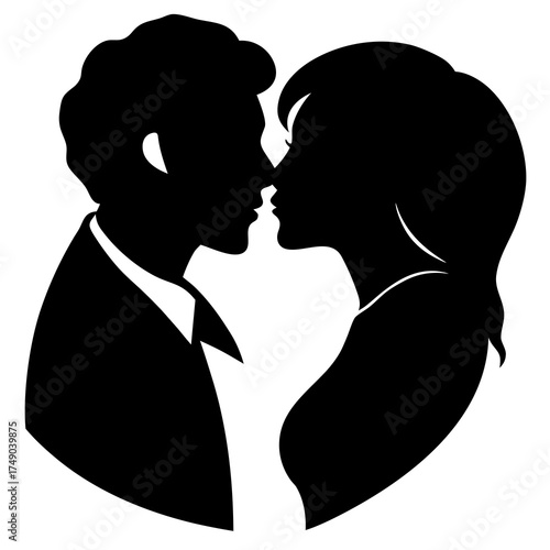 silhouette of a couple
