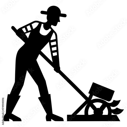 silhouette of a man with a cane