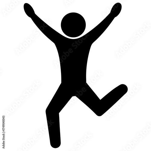 happy jumping man