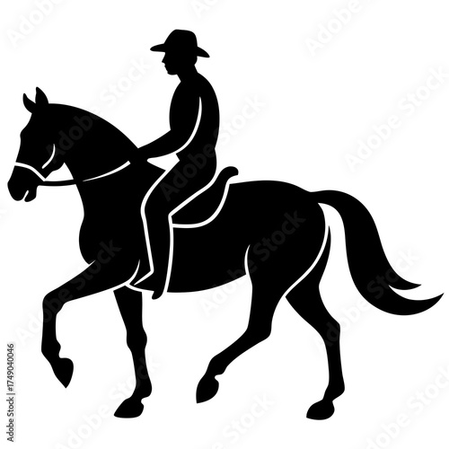 silhouette of a horse
