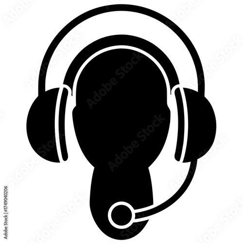 headphones on white background