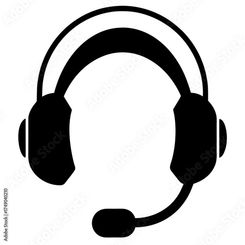 headphones icon on white background