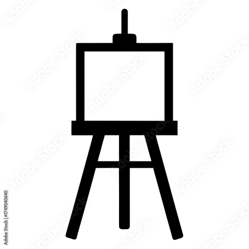 easel with blank canvas