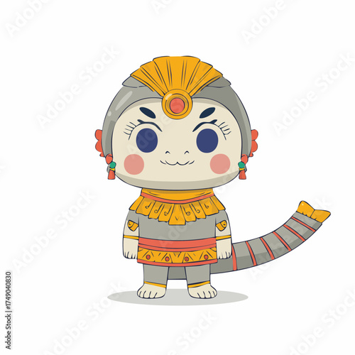 Egyptian deity character with transparent background