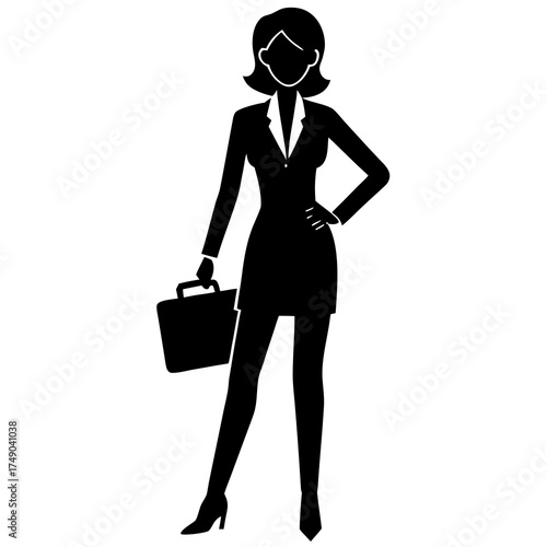 business woman silhouette