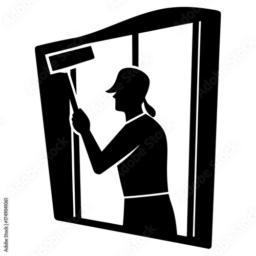 silhouette of a man in a frame