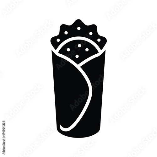 Burrito Icon Vector Illustration
