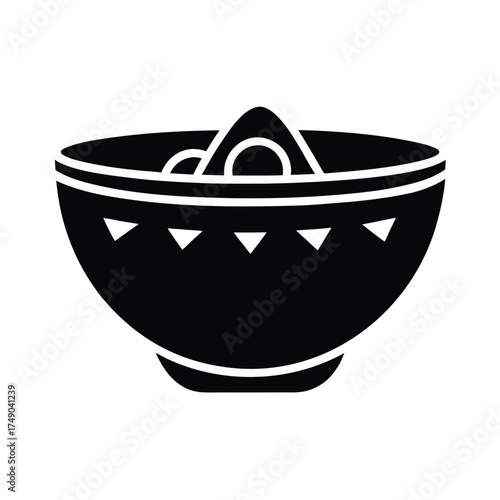 Guacamole Bowl Icon Vector Illustration
