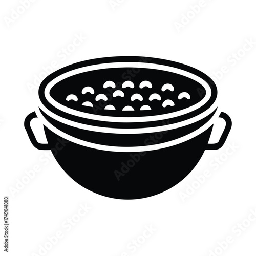 Cassoulet Bowl Icon Vector Illustration