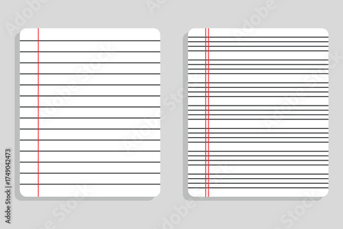 Abstract background simulating realistic notebook sheet for websites and graphic resources. Blank pages of school notebook. Background paper texture. eps 10