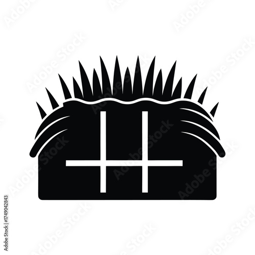 Hay Bale Icon Vector Illustration