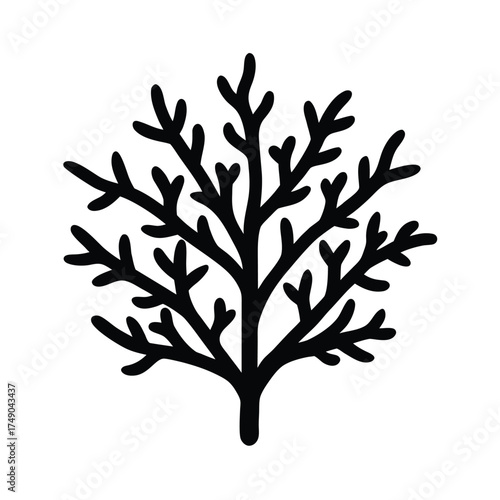 Coral Branch Icon Vector Illustration