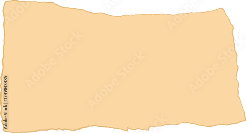 Blank antique parchment, aged paper texture, vintage scroll background, old document design, tan rough edges, historical theme, treasure map base