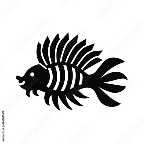 Lionfish Icon Vector Illustration