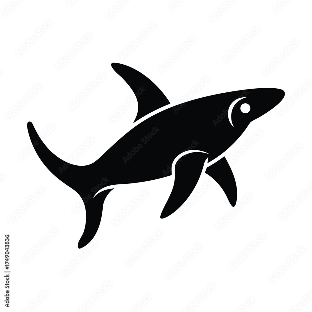 Obraz premium Hammerhead Shark Icon Vector Illustration