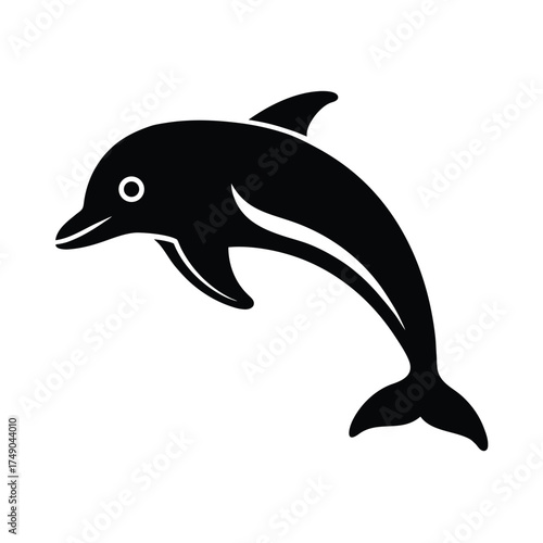 Dolphin Jumping Icon Vector Illustration