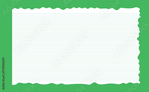Graph paper. Printable lined and squared grid paper with color lines. Geometric background for school, textures, notebook, diary. Realistic ripped aged paper blank.