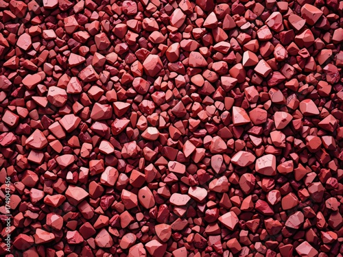Red Gravel Texture Close-Up