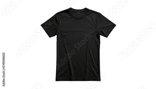 Black t-shirt on black background