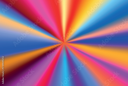 Abstract light rays glitter glowing effect. Radial motion backgrounds. Bright color flashes and glares. Vector illustration.