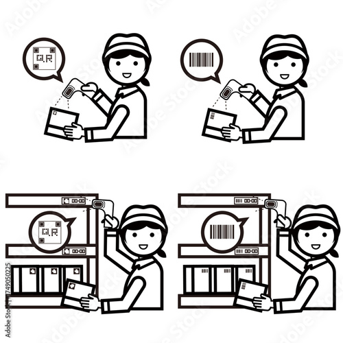 Worker reading the code