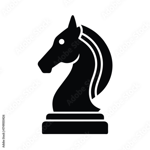 Chess Knight Icon Vector Illustration