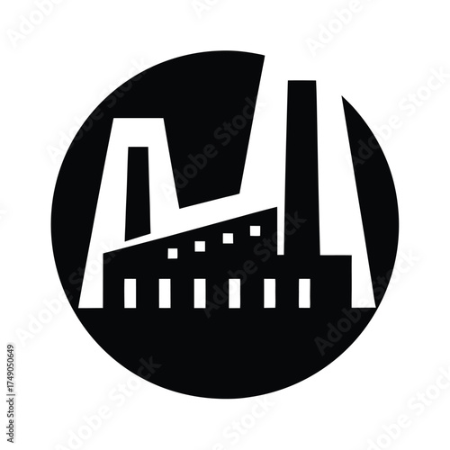 Factory Icon Vector Illustration