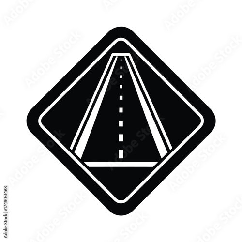 Road Sign Icon Vector Illustration
