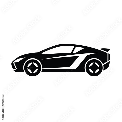 Sports Car Icon Vector Illustration