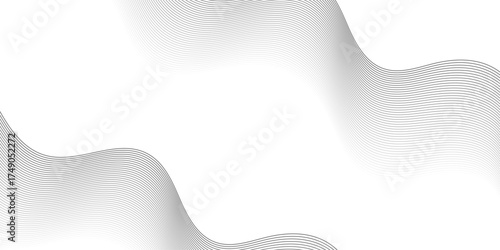 Vector gradient white flow smooth wave energy stripe business liner texture design. abstract sound make white wave the focal element. The white transparent giving it depth and a sense background
